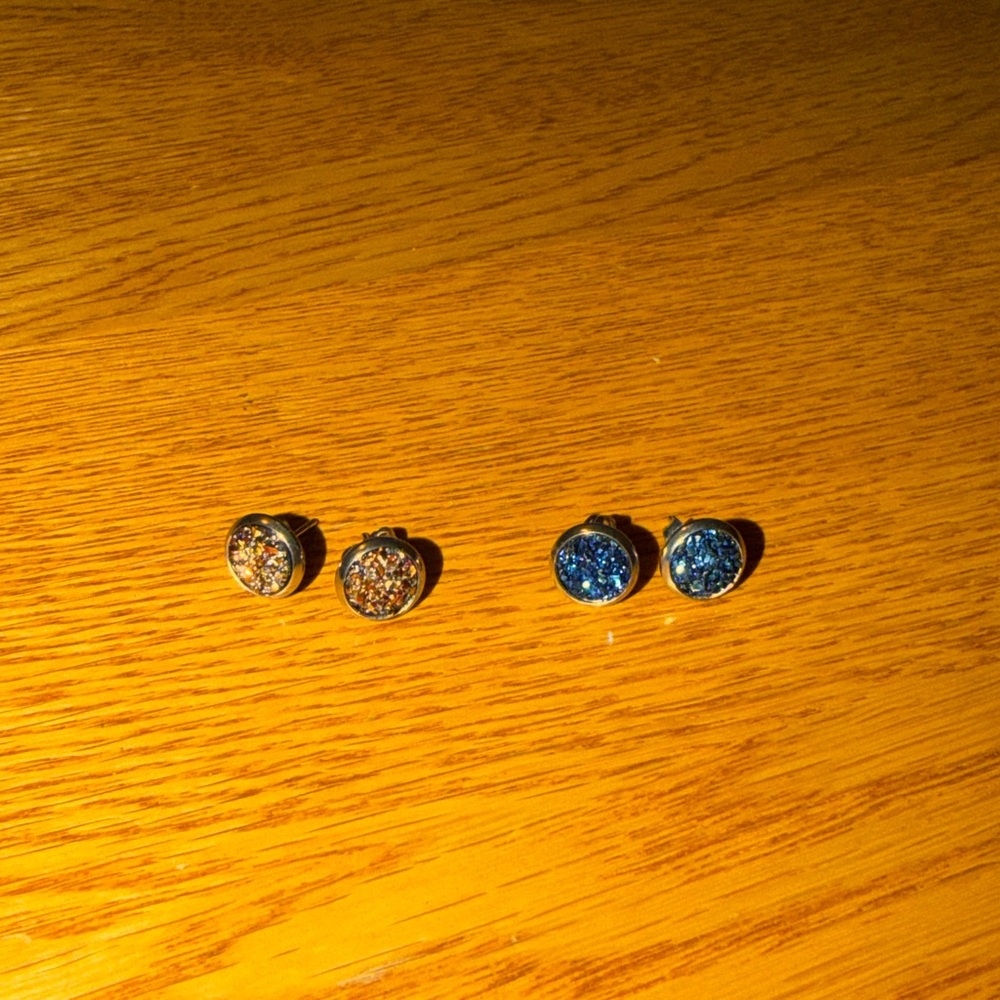 Sparkling Stud Earrings Set of 12